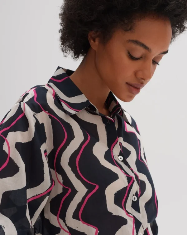 Frau someday Fashion Blouses>Blouse Met Print Fumine Wave