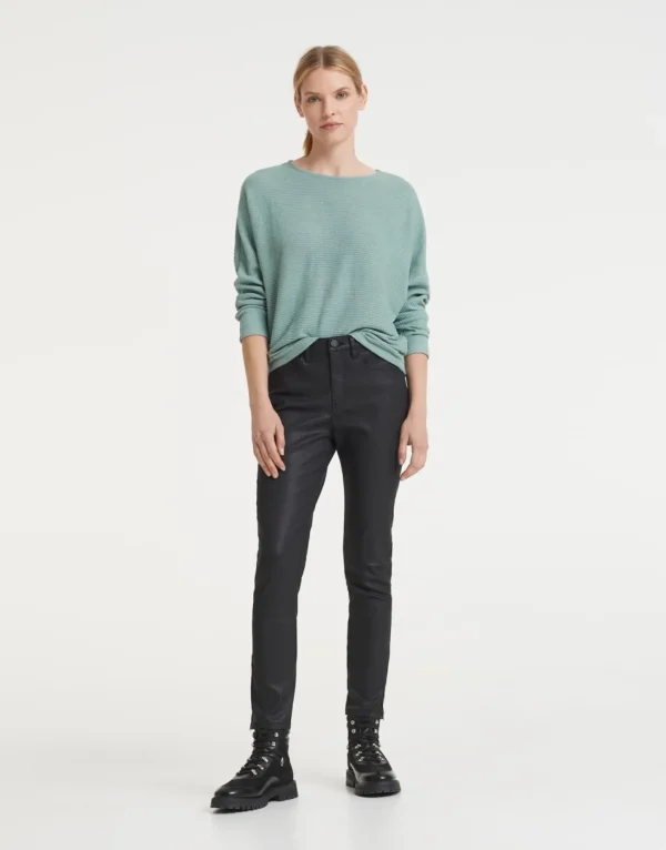 Frau someday Fashion Broeken>Coated Jeans Emily Zip