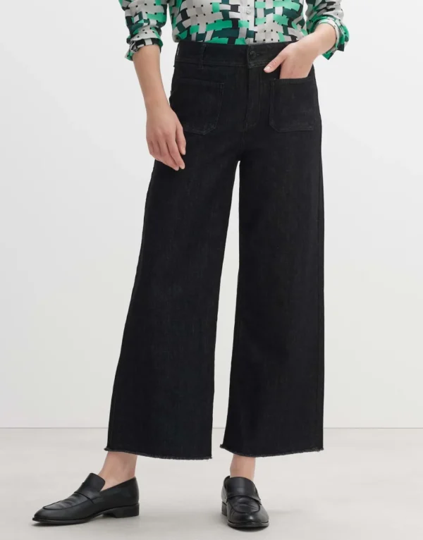 Frau someday Fashion Jeans>Cropped Wide Jeans Macona Black