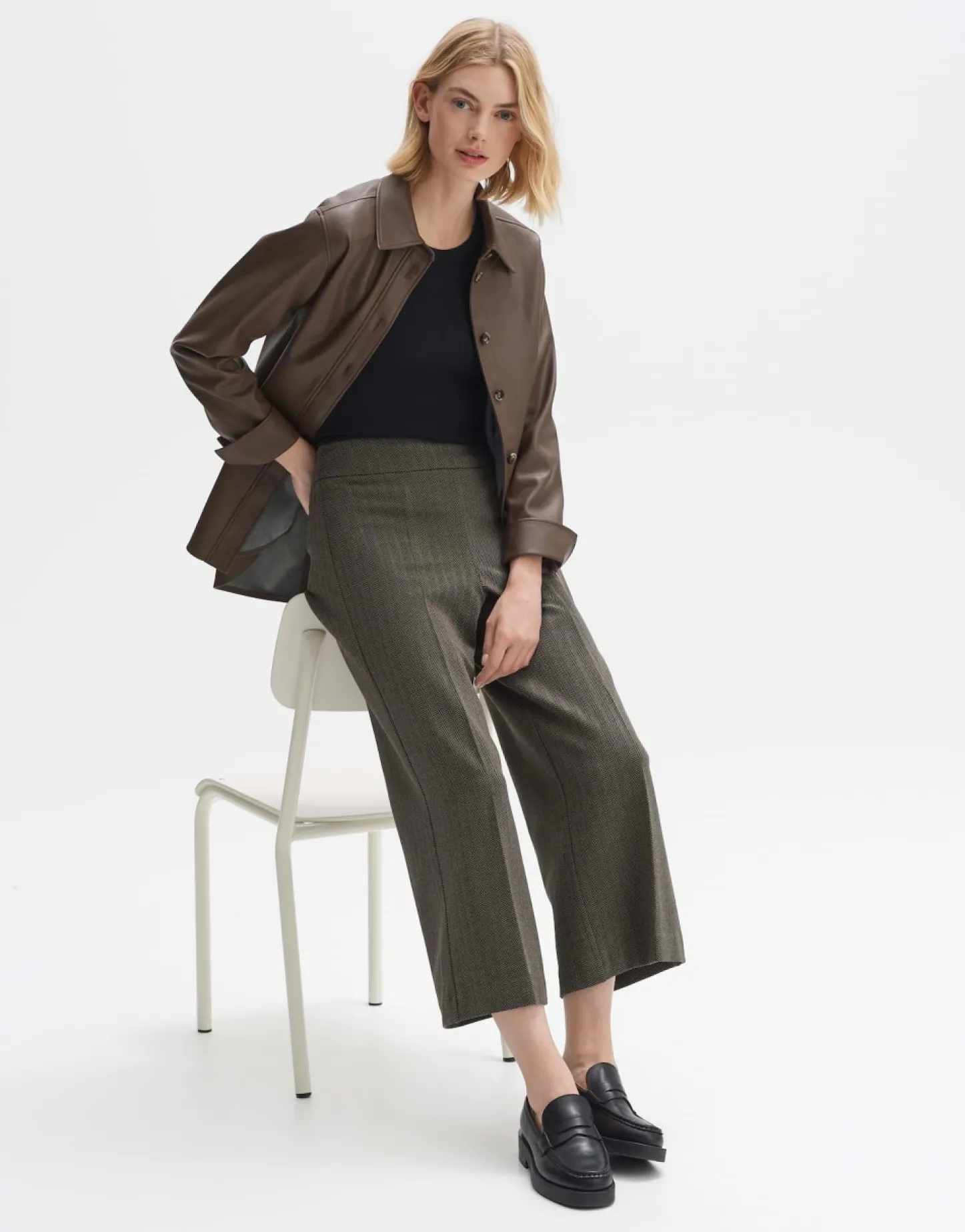culotte_misha_herringbone_6.webp Frau someday Fashion Broeken>Culotte Misha Herringbone