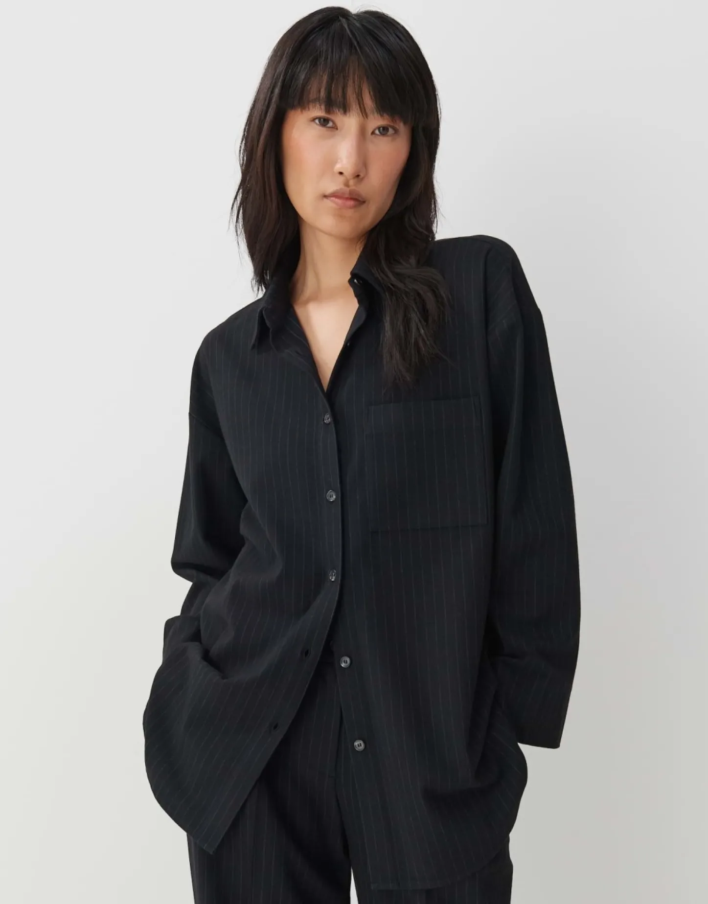 overhemdblouse_zosie_stri_0.webp Frau someday Fashion Blouses>Overhemdblouse Zosie Stripe